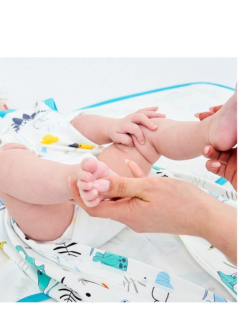 SYOSI Baby Swaddle Wearable Blanket 3-Way Adjustable Transtion Sleep Sack 100% Cotton Wrap with Beanie Cap Infant for Newborn Boy Girl 0-6 Months