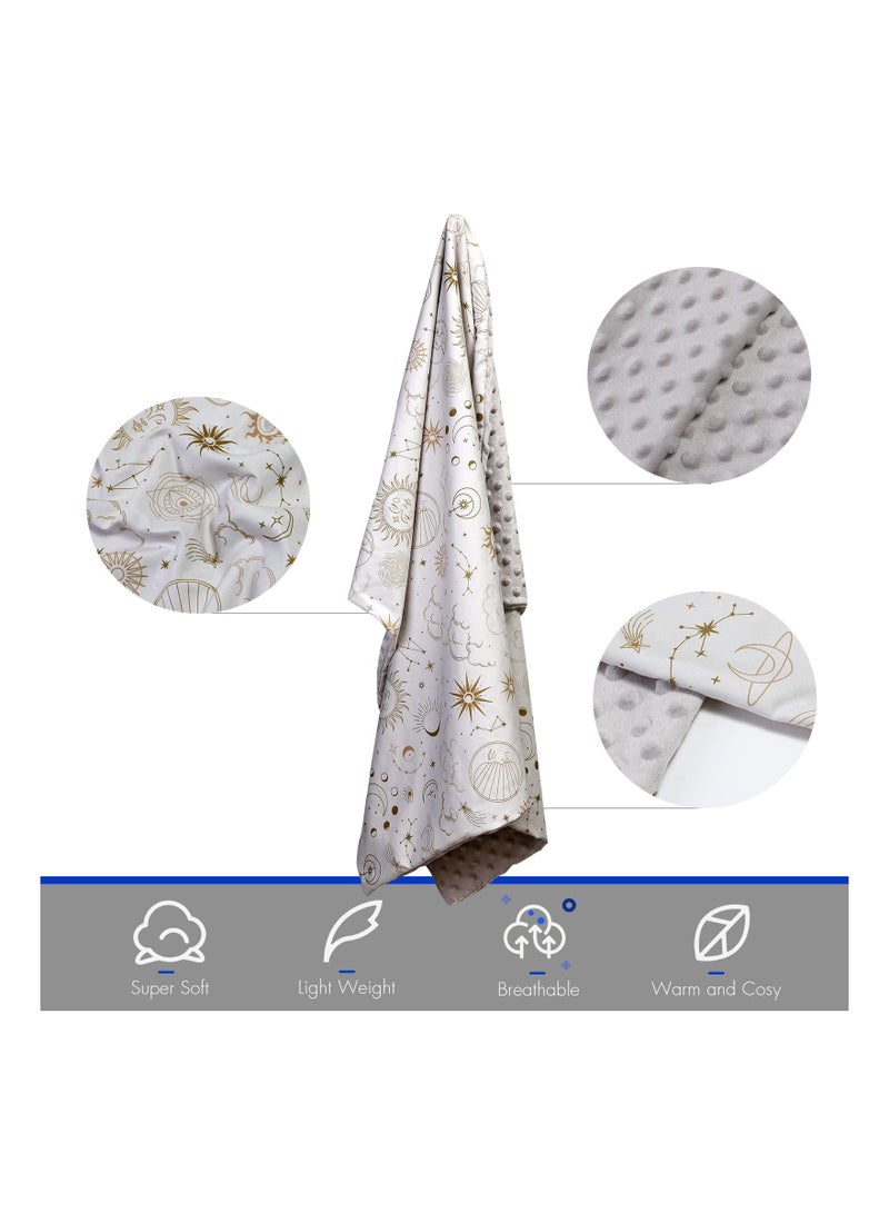 Baby Blankets Unisex Newborn, Super Soft Comfy Blankets, for Toddler Nursery Bed Stroller Crib Shower Gifts 30 x 40 Inch