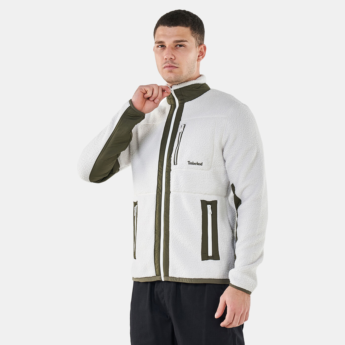 Men's Mix Media Sherpa Fleece Jacket