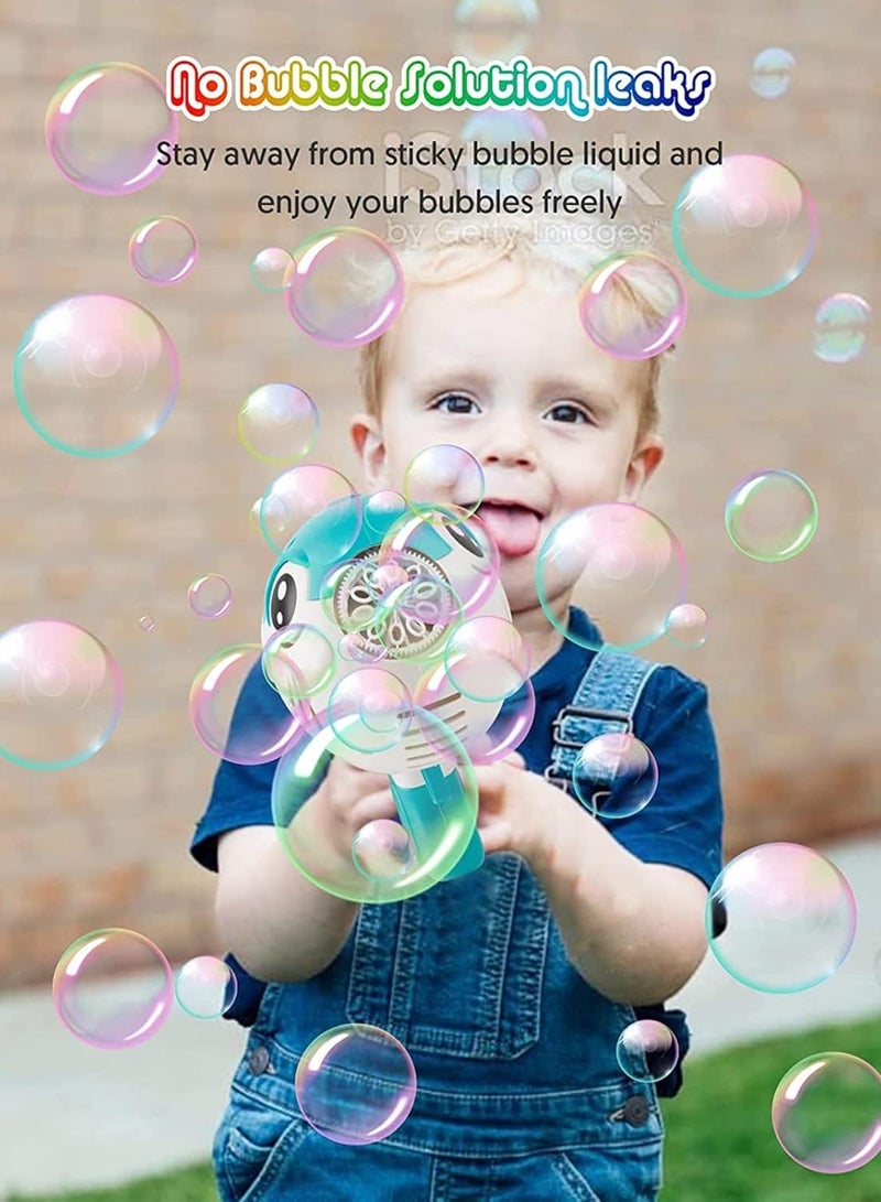 Bubble Machine for Kids Ages Makers with 1 Bottle Solution Refill Blower Toy Toddlers Boys Girls Gifts Maker Backyard Birthday Parties