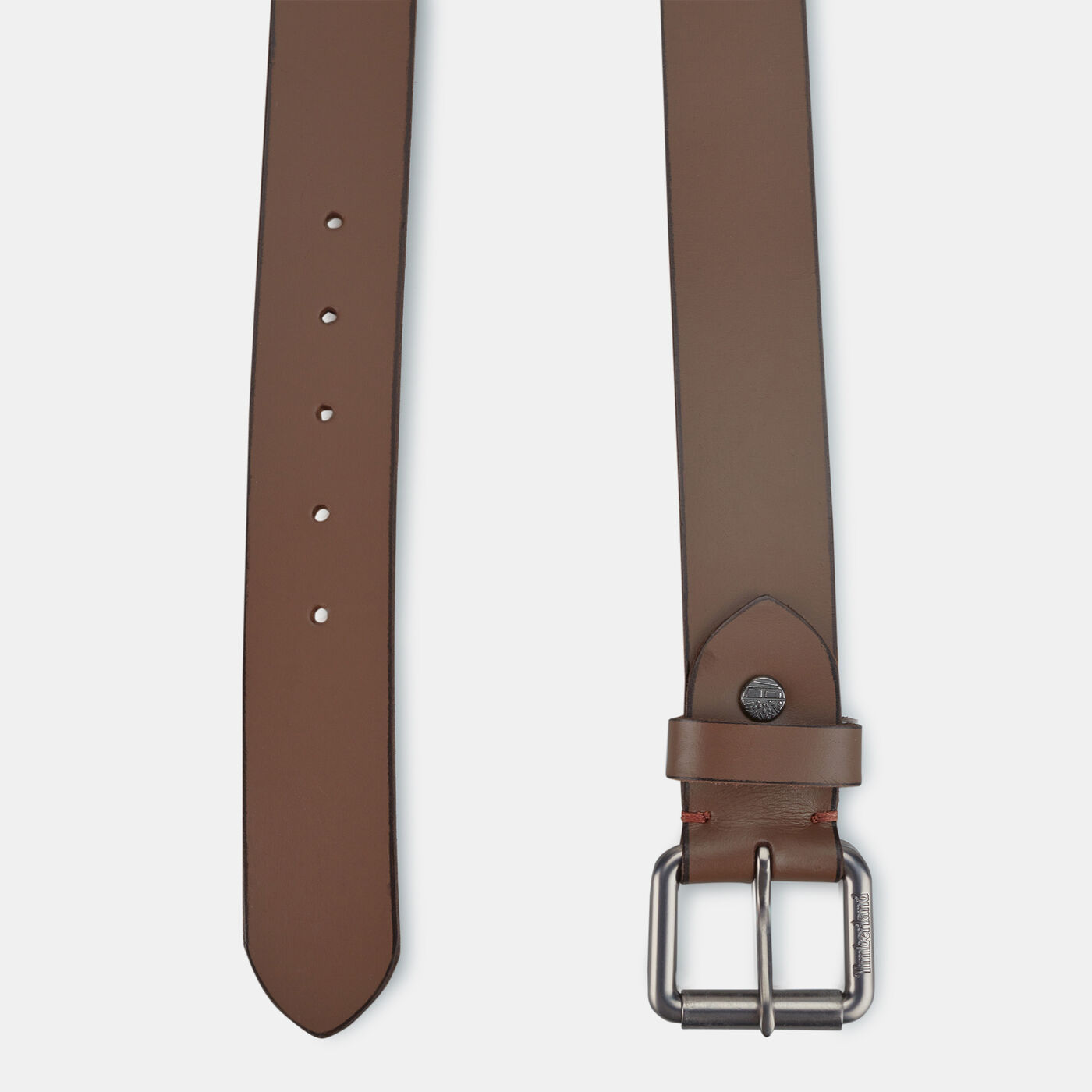 Roller-Buckle Buffalo Leather Belt