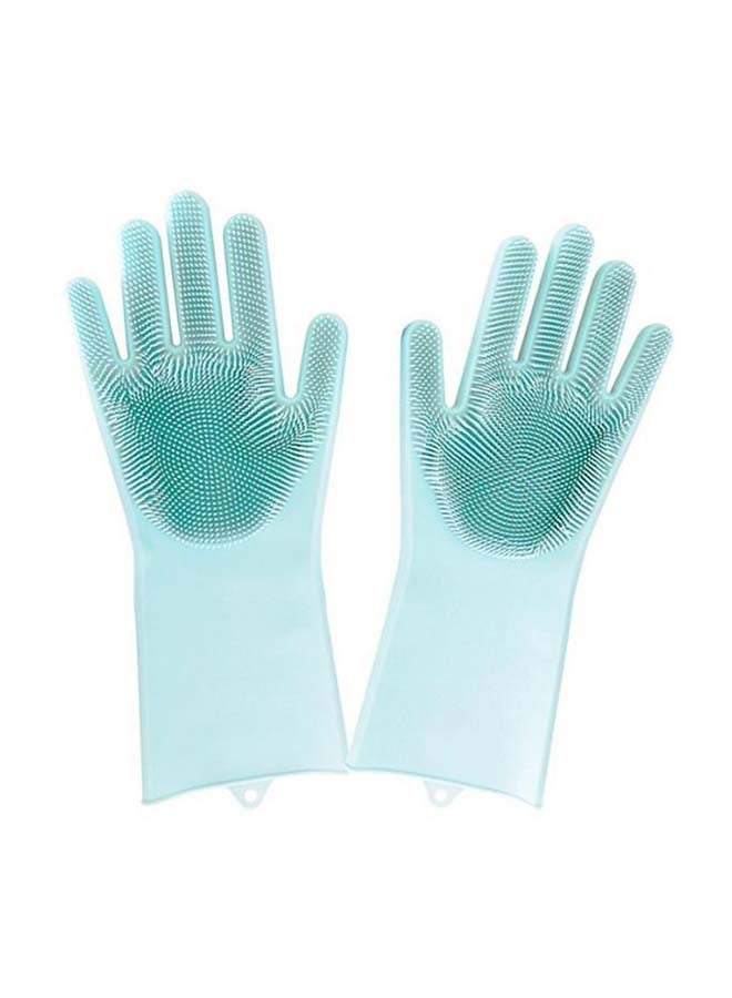 2-Piece Magic Silicone Rubbe Dish Washing Gloves