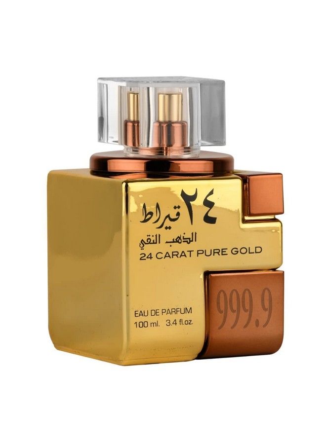 24 Carat Pure Gold Eau De Parfum Spray For Unisex 3.4 Ounce