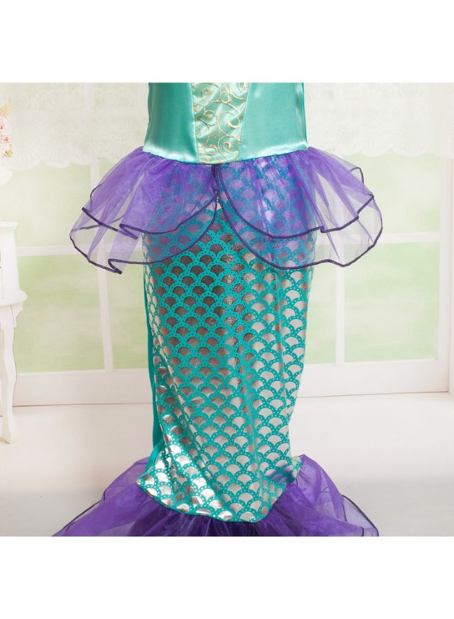 Bowknot Pattern Mermaid Fashion Party Dress Green