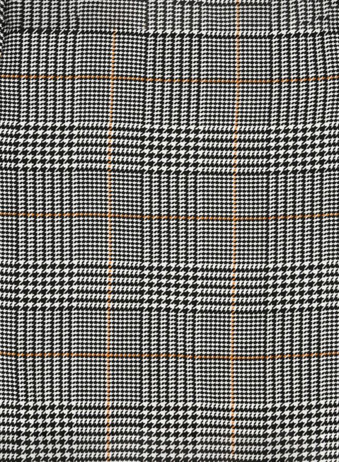 Houndstooth Printed Dress Grey Melange
