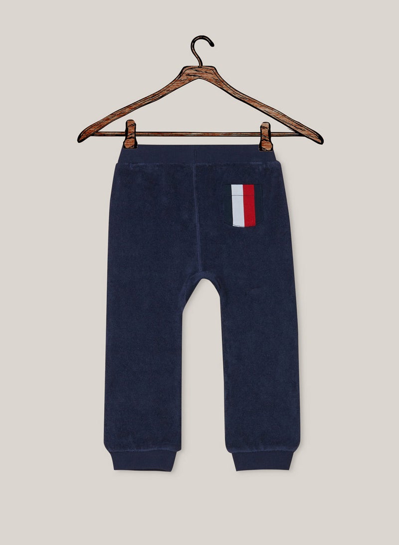 Contrast Pocket Joggers Blue