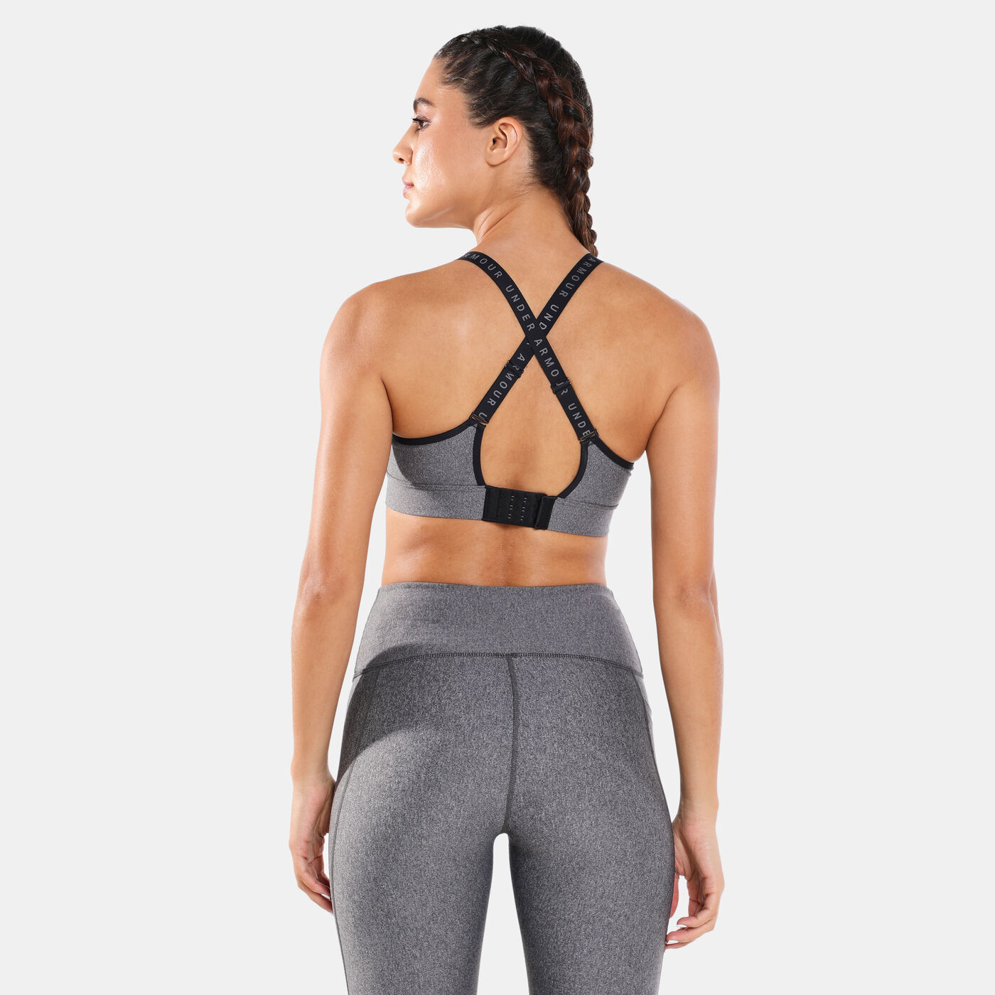 Women's UA Infinity Mid Heather Cover Sports Bra