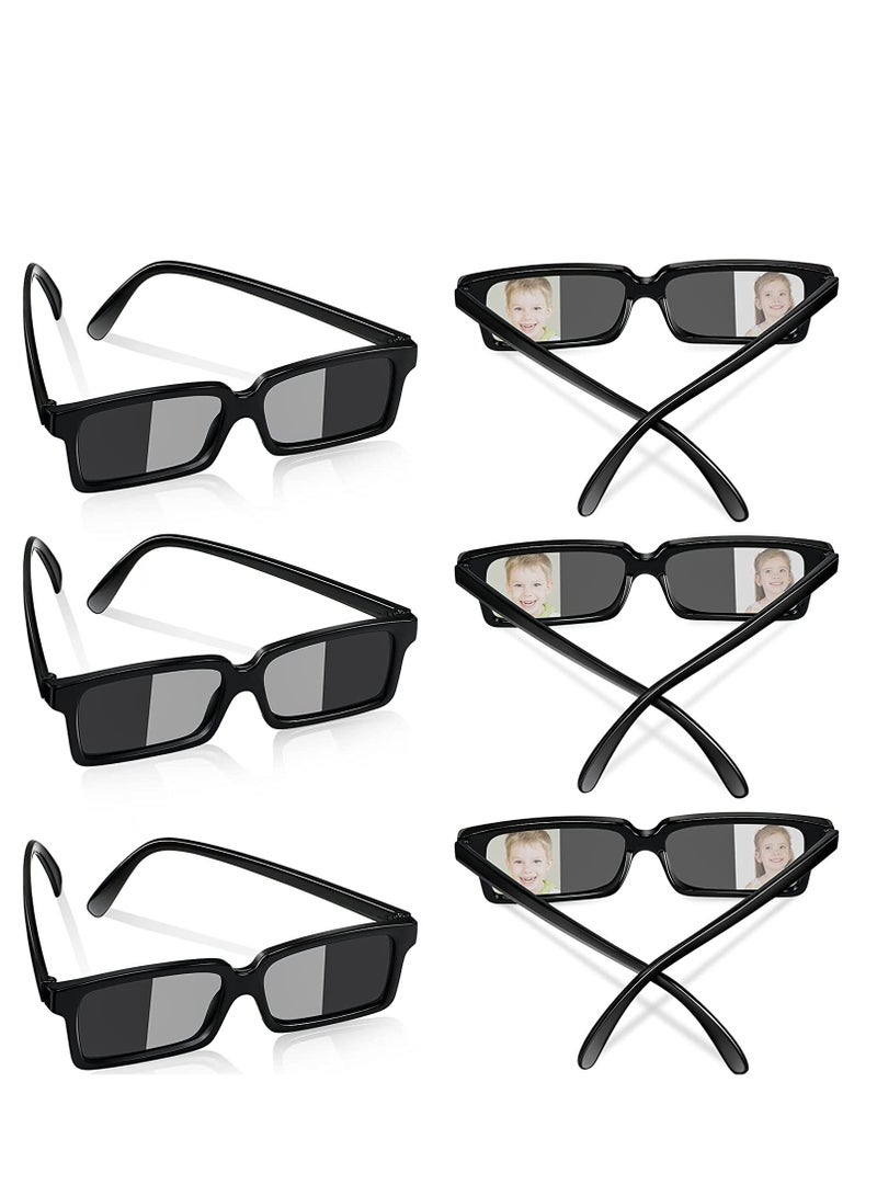 Sunglasses Rear View Mirror Behind Vision Anti Tracking Kids Game Sunglass Monitor Children's Personal Security  Detective Themed Party Gifts for Boys and Girls 6PCS
