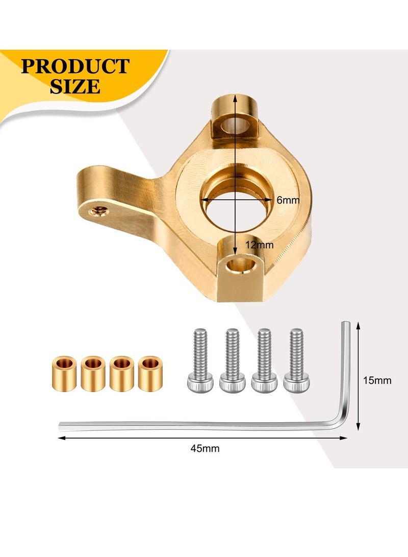 Hex hub Extended Wheel Wheel Spacers Brass Weight Hex Hub Extended Combiner with a Cross Wrench Compatible SCX24 AXI90081 Upgrades Parts 1/24 RC Crawler Car Accessories Golden