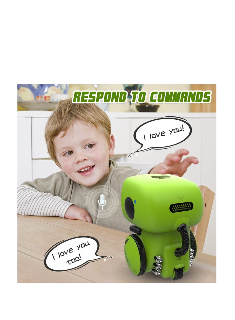 Kids Smart Robot Toys, Children Interactive Intelligent Robot Toys, with Voice Controlled Touch Sensor, Singing, Dancing, Recording, Repeat, Birthday, Gifts for Boys and Girls Ages 3-9 Years