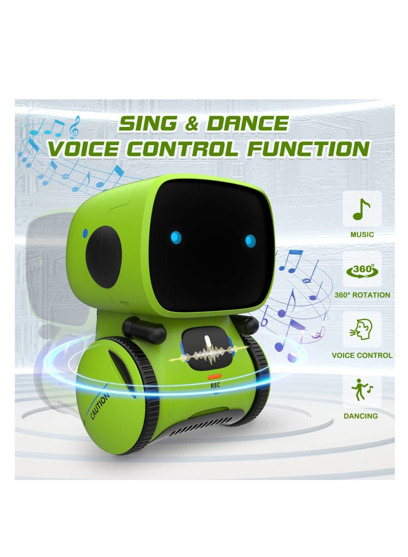 Kids Smart Robot Toys, Children Interactive Intelligent Robot Toys, with Voice Controlled Touch Sensor, Singing, Dancing, Recording, Repeat, Birthday, Gifts for Boys and Girls Ages 3-9 Years