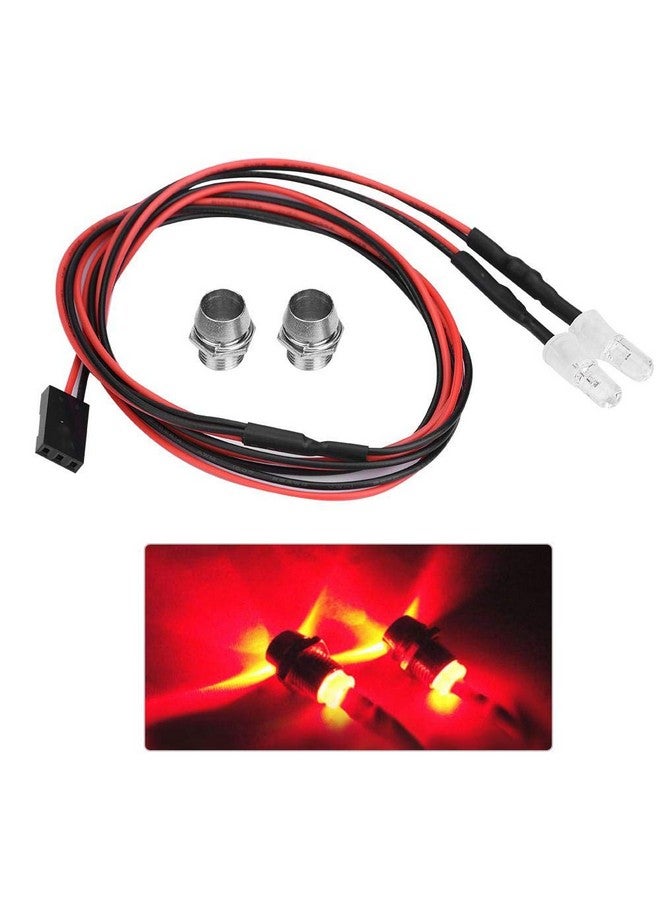 Rc Led Light Kits 2Pcs 5Mm Headlights Rc Accessory Led Lights For 1/10 Model Drift Car Vehicle(12 Red Light)