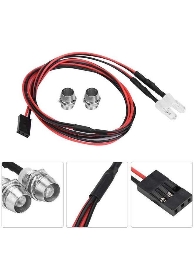 Rc Led Light Kits 2Pcs 5Mm Headlights Rc Accessory Led Lights For 1/10 Model Drift Car Vehicle(12 Red Light)