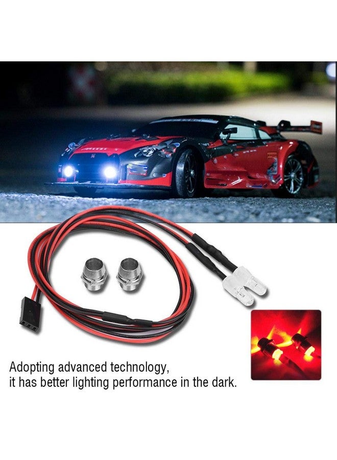 Rc Led Light Kits 2Pcs 5Mm Headlights Rc Accessory Led Lights For 1/10 Model Drift Car Vehicle(12 Red Light)