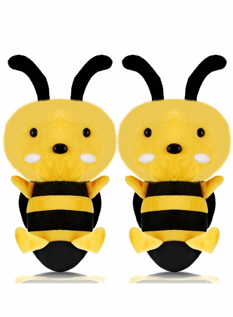 Bee Plush Toy, 2 Pcs Stuffed Honeybee Toy Bee Movie Plush Bee Stuffed Animal for Honey Bee Decor 1st Birthday Bee Themed Party, 7.87in/20cm