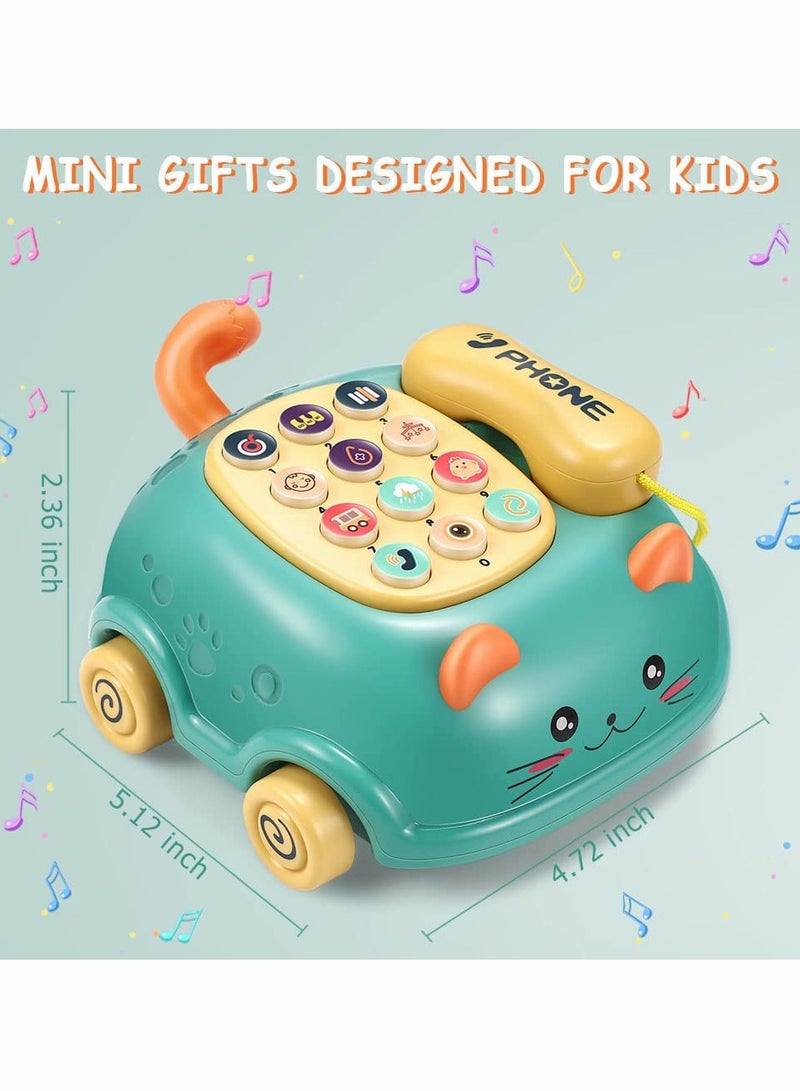 Baby Phone Toys, Baby Music Toys, Baby Musical Toys Car Toy, Toddler Toys Boys Girls Toy, Kids Pretend Phone, Kids Educational Development Toy, Cute Cat Face Toys with Light, Gift for Children