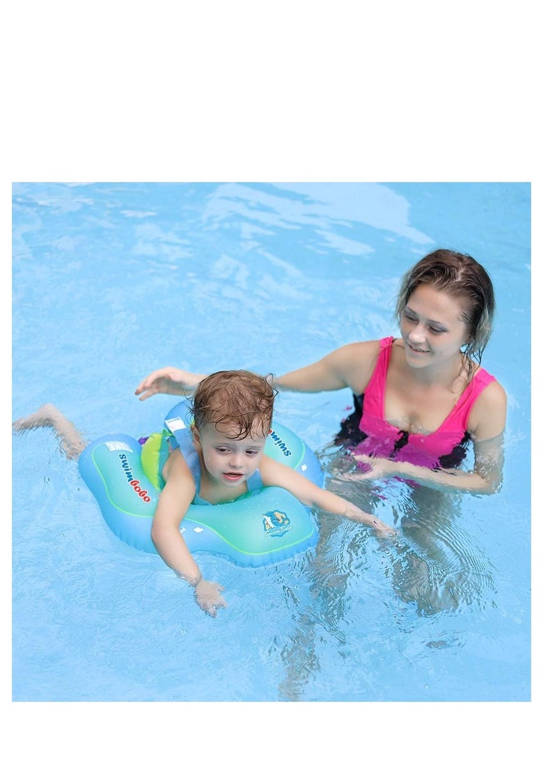 Upgraded Swimbobo Baby Swimming Float  Inflatable Swim Ring with Enhanced Safety Support Bottom Ideal Swimming Pool Accessory for Ages 3-36 Months.