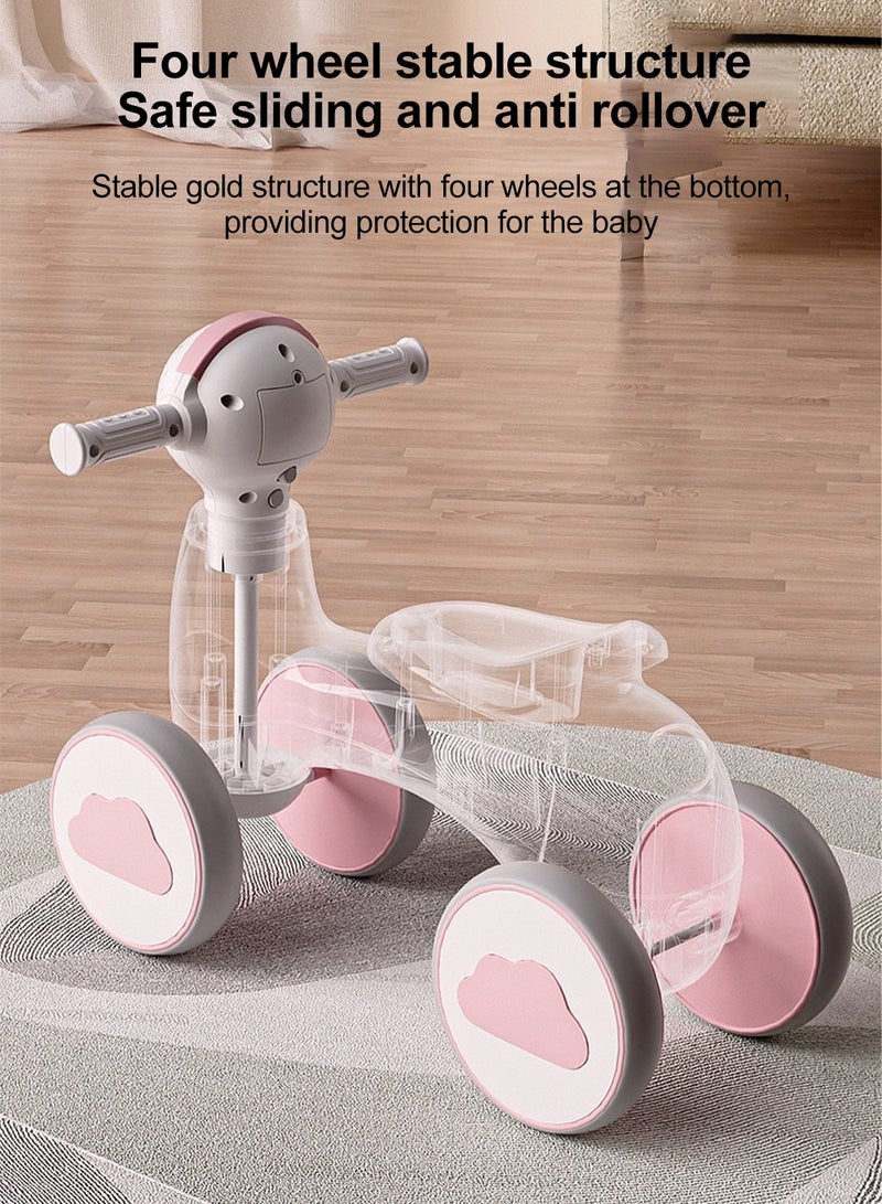 Children's Scooter Four Wheel Balance Toy Car Toddler 135° Rotatable Handlebars, and Smooth EVA Tires for Safe and Comfortable Riding