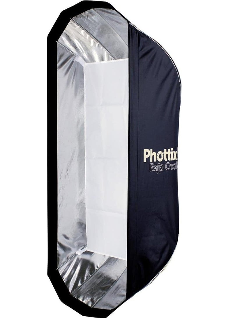 Phottix Raja Oval Quick-Folding Softbox 50 cm x 120 cm (20 Inch x 47 Inch)