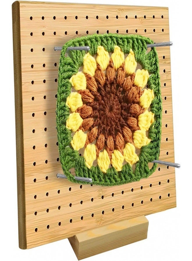 Weaving DIY Tool Crochet Hook Loom Square Weaving Hook Board Wood Lock Board Crochet Lock Board Craft Accessories Knitting Board Full Set Kit