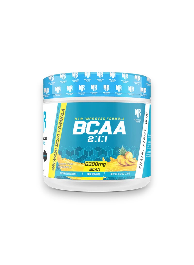 Premium BCAA Formula,  6000mg,  Pineapple Flavour, 270g