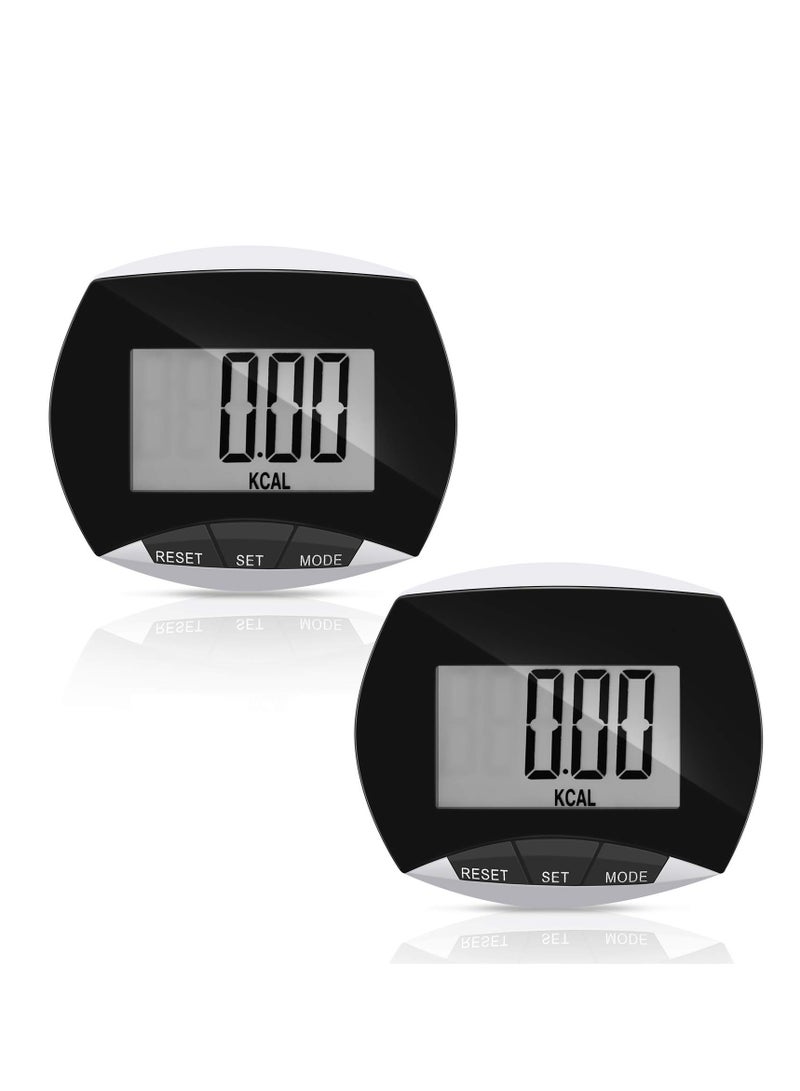 Portable Pedometer, LCD Digital Display Running Pedometer for Jogging Hiking Running Walking (2 Pack )