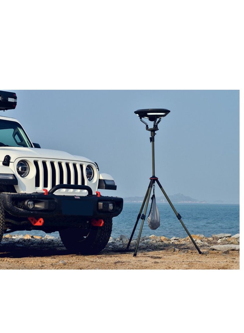 Camping Solar Light 150W UFO LED Music Lamp Rechargeable Waterproof Lamp With Stand Bluetooth Music Speaker