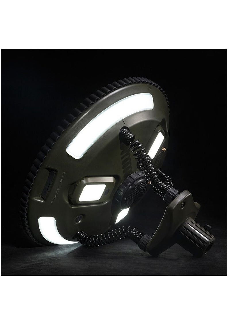 Camping Solar Light 150W UFO LED Music Lamp Rechargeable Waterproof Lamp With Stand Bluetooth Music Speaker