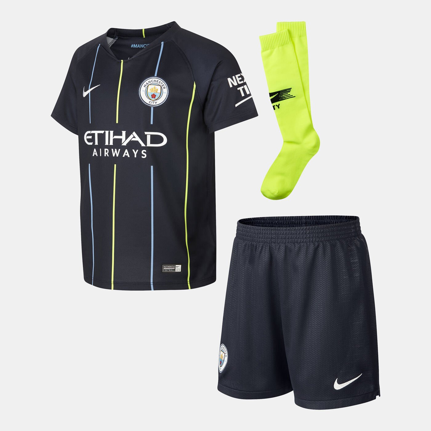 Kids' Manchester City F.C. Away Kit- 2018/19