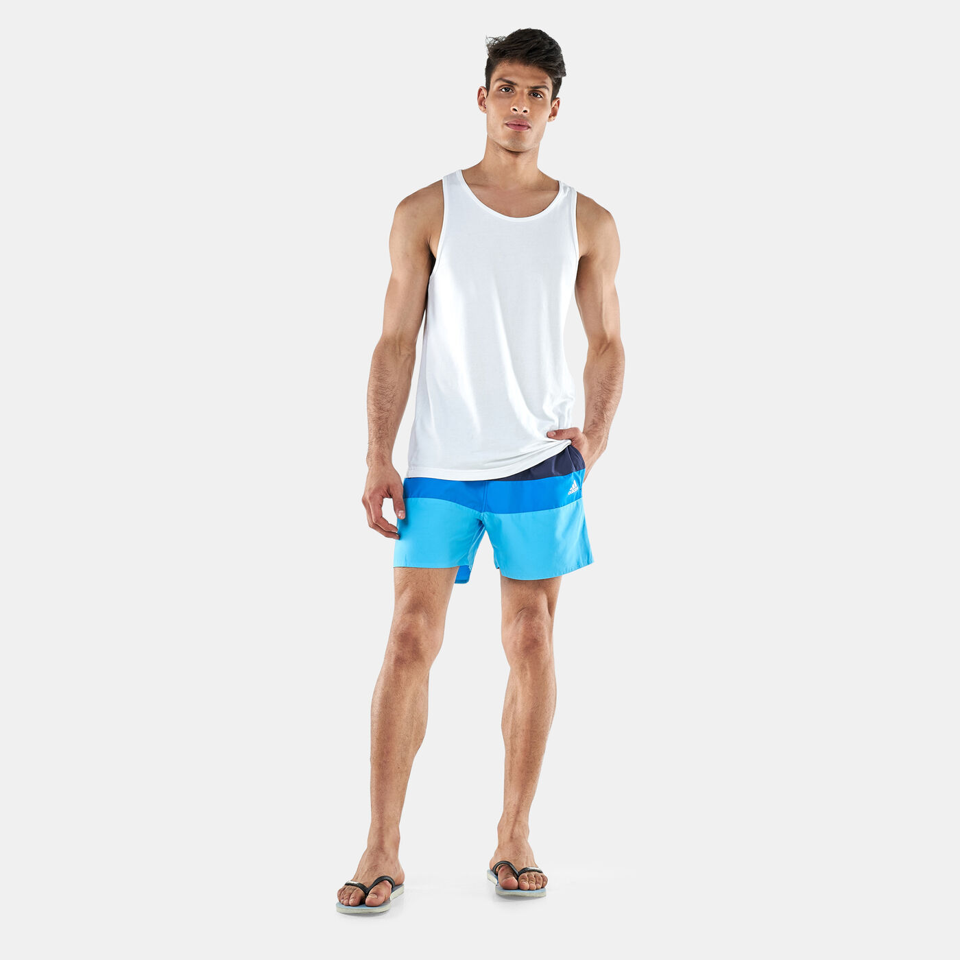 Men's Short-Length Colourblock Swimming Shorts