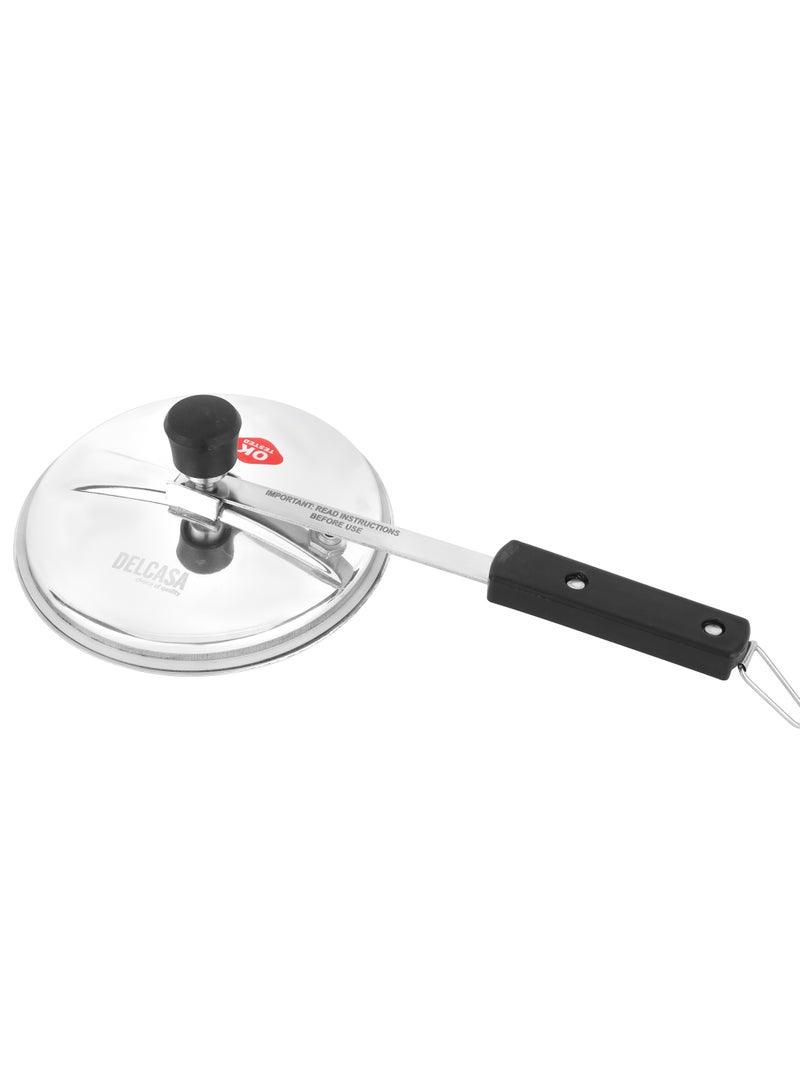 3Liters Delcasa 3 Liter Aluminum Pressure Cooker Inner Lid Silver
