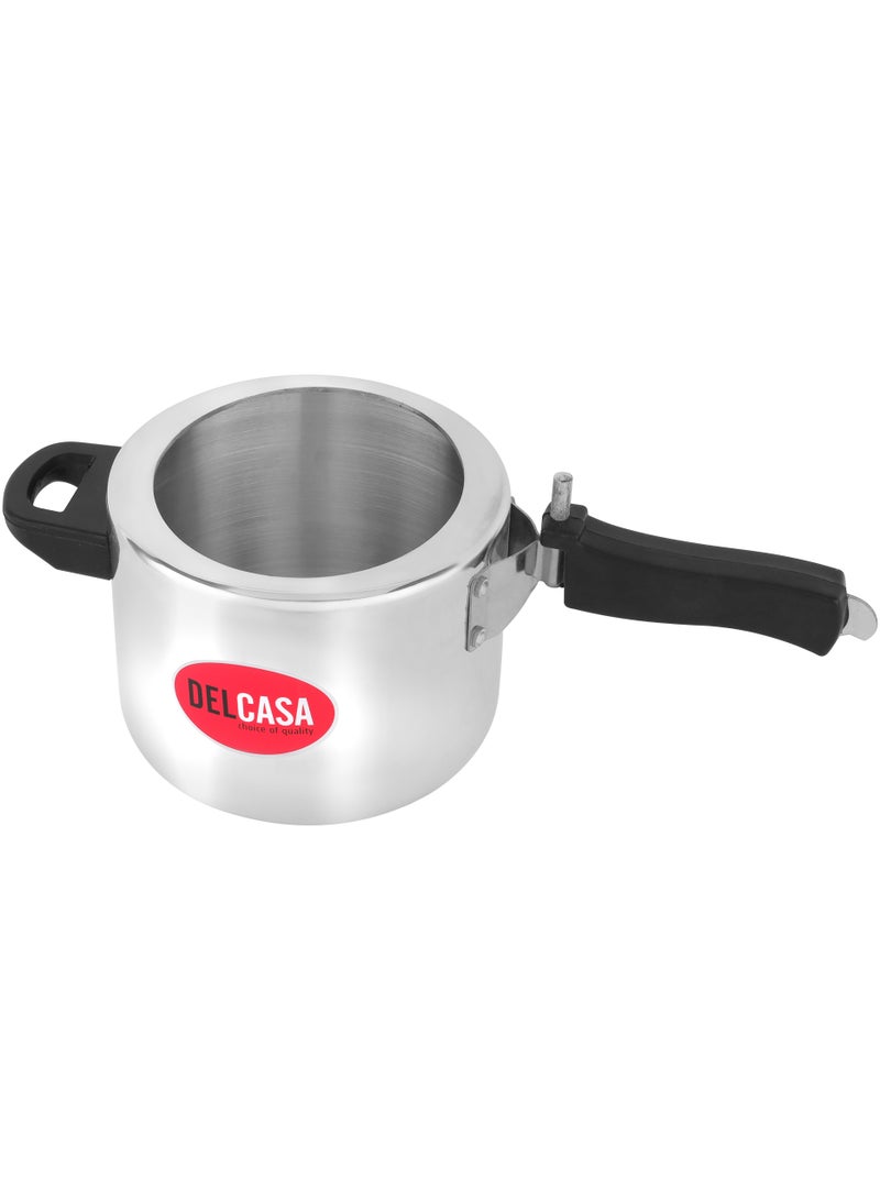 3Liters Delcasa 3 Liter Aluminum Pressure Cooker Inner Lid Silver