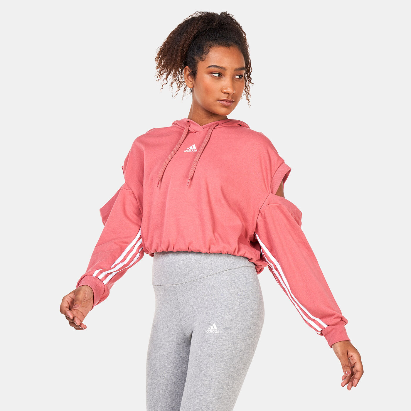 Women's Hyperglam 3-Stripes with Cutout Detail Hoodie