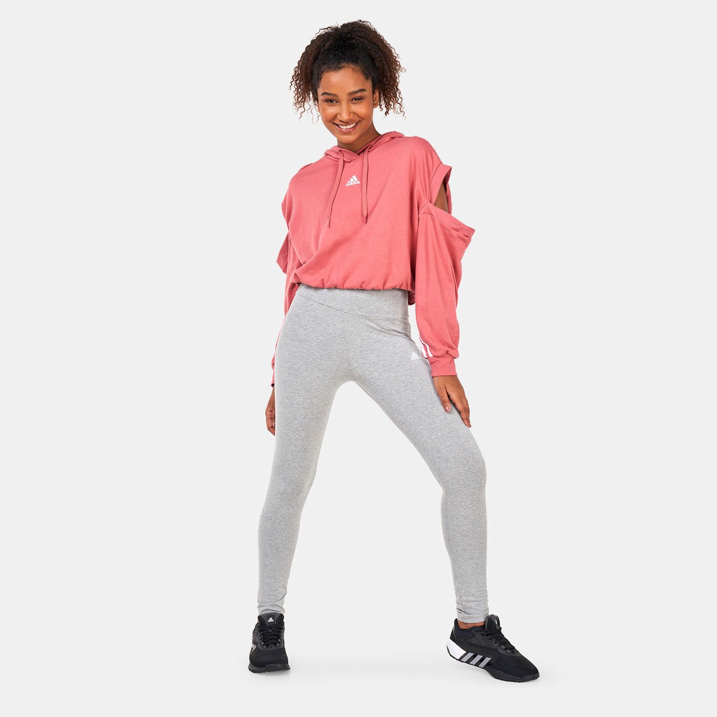 Women's Hyperglam 3-Stripes with Cutout Detail Hoodie