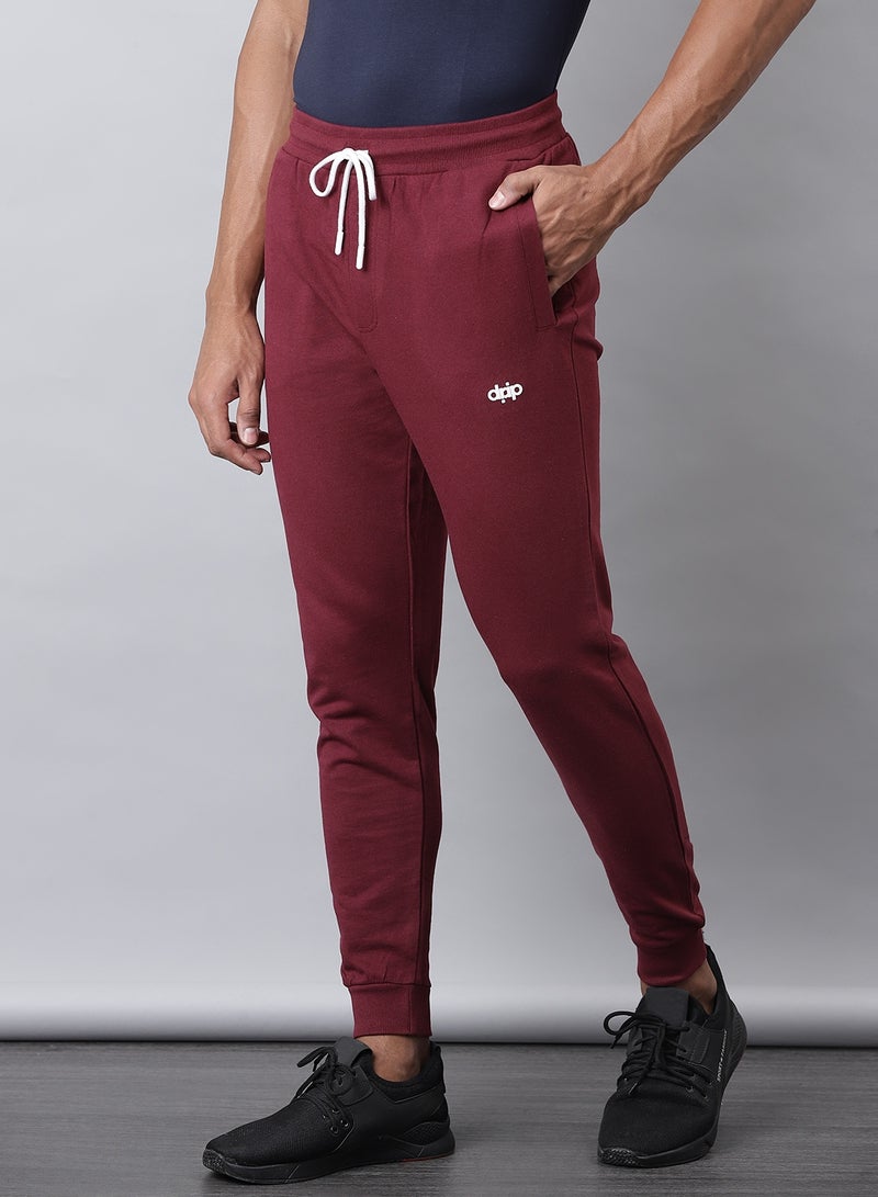 French Terry Joggers Maroon