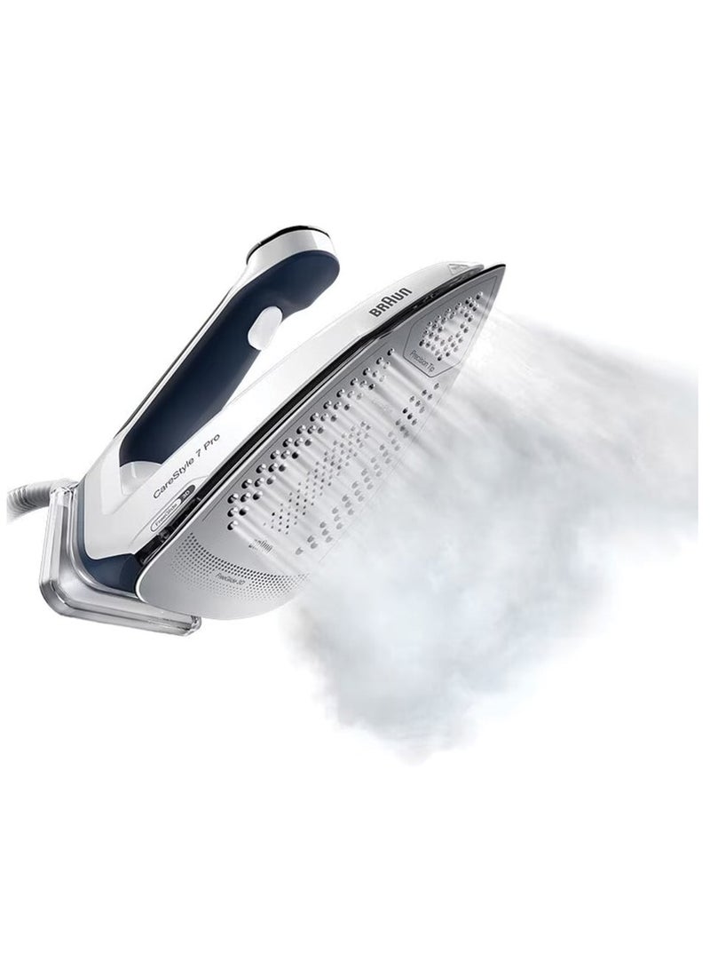 CareStyle 7 Pro Steam Generator Iron, 2 ltr tank, iCare mode, Eloxal Plus, Turbo mode, 8 BarPump Pressure 2 L 2700 W IS 7282 Blue