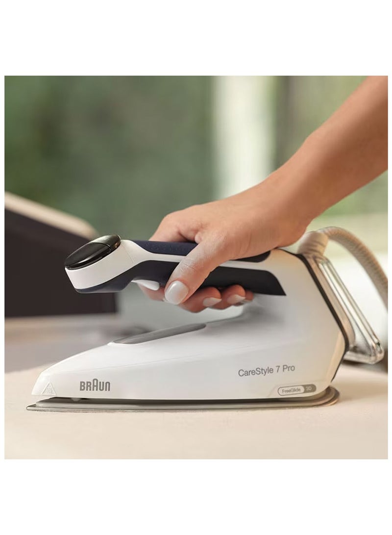 CareStyle 7 Pro Steam Generator Iron, 2 ltr tank, iCare mode, Eloxal Plus, Turbo mode, 8 BarPump Pressure 2 L 2700 W IS 7282 Blue