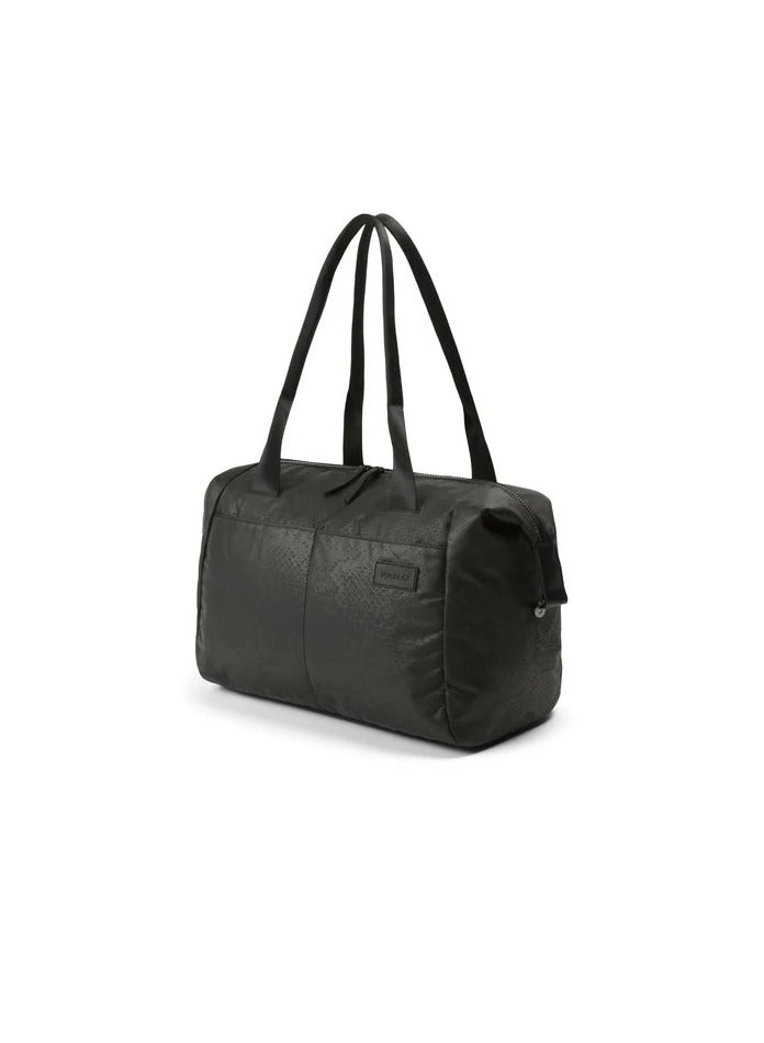 Alana Duffel Black Snakeskin 14 Inch