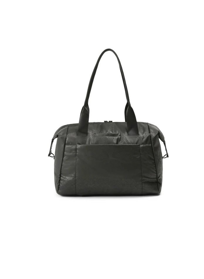 Alana Duffel Black Snakeskin 14 Inch