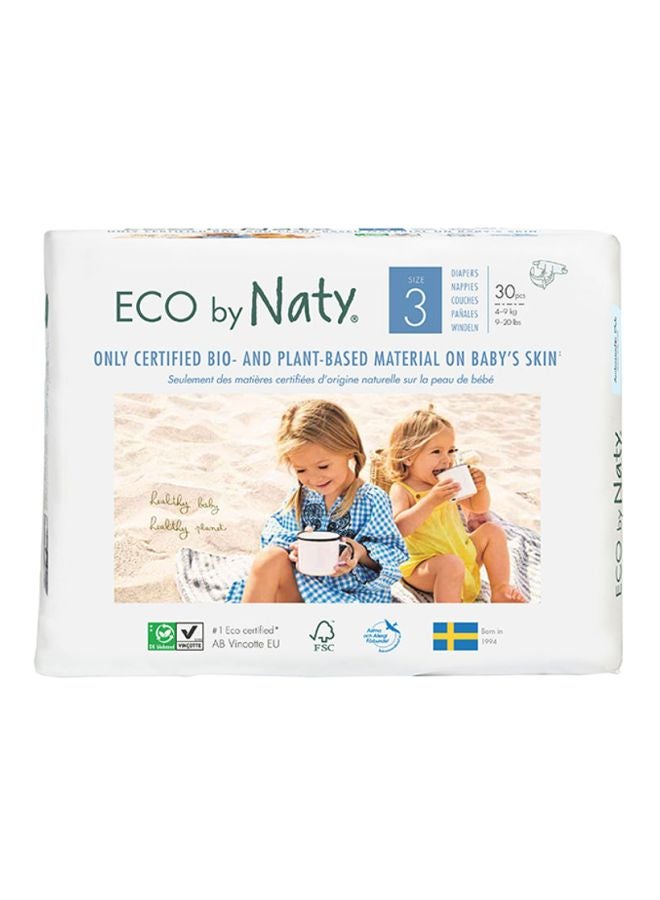 Eco Diapers, Size 3, 4-9 Kg, 30 Count