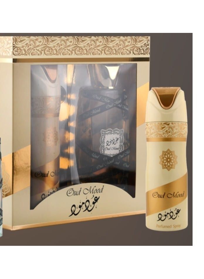 LATTAFA OUD MOOD GIFT SET EDP 100ML + 200ML DEODORANT