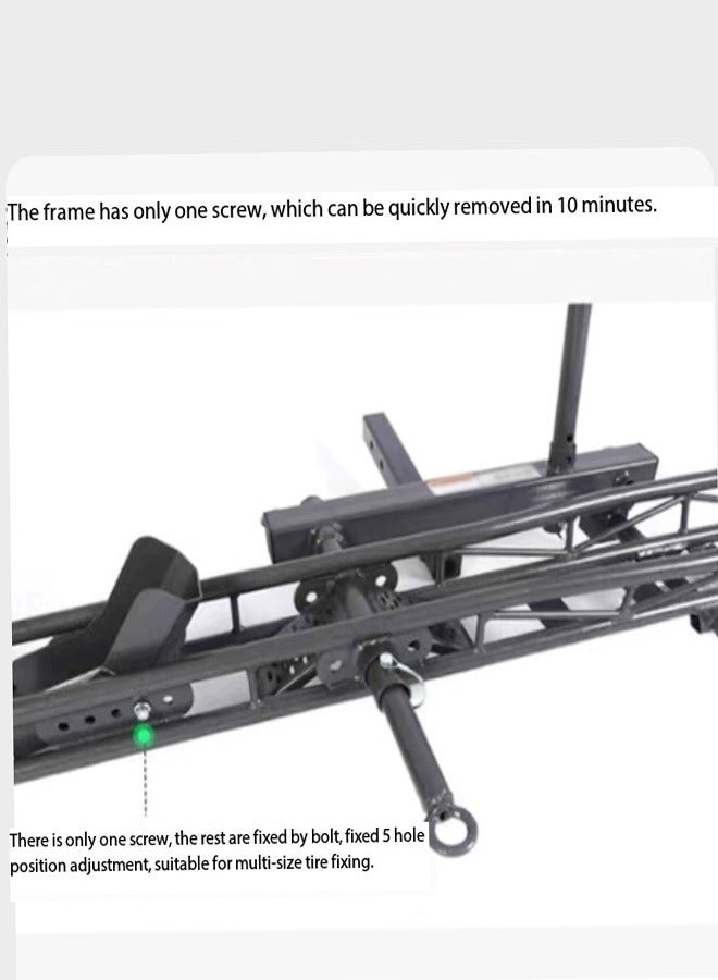 Bike Rack Bicycle Carrier Racks Hitch Mount Double Sturdy Rack for Cars Trucks and Minivans Bick Cargo Rack & an anti-slip coating on the wheel tracks and carries motorcycles or scooters up to 150kg. 2.1m
