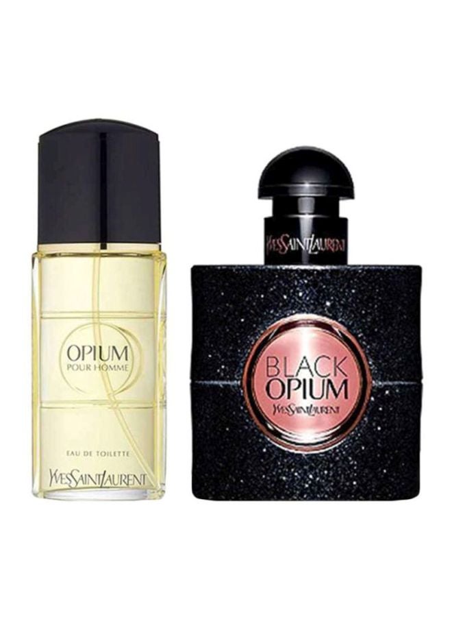 2-Piece Black Opium Gift Set Women EDP 90 ml, Men EDT 100ml