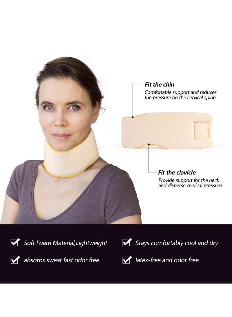 Soft Foam Neck Brace Universal Cervical Collar, Adjustable Neck Support Brace for Sleeping (3