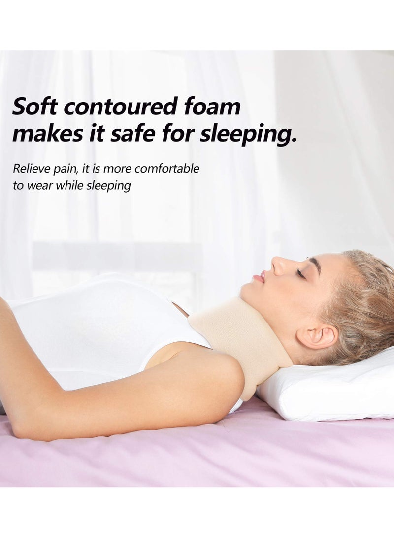 Soft Foam Neck Brace Universal Cervical Collar, Adjustable Neck Support Brace for Sleeping (3