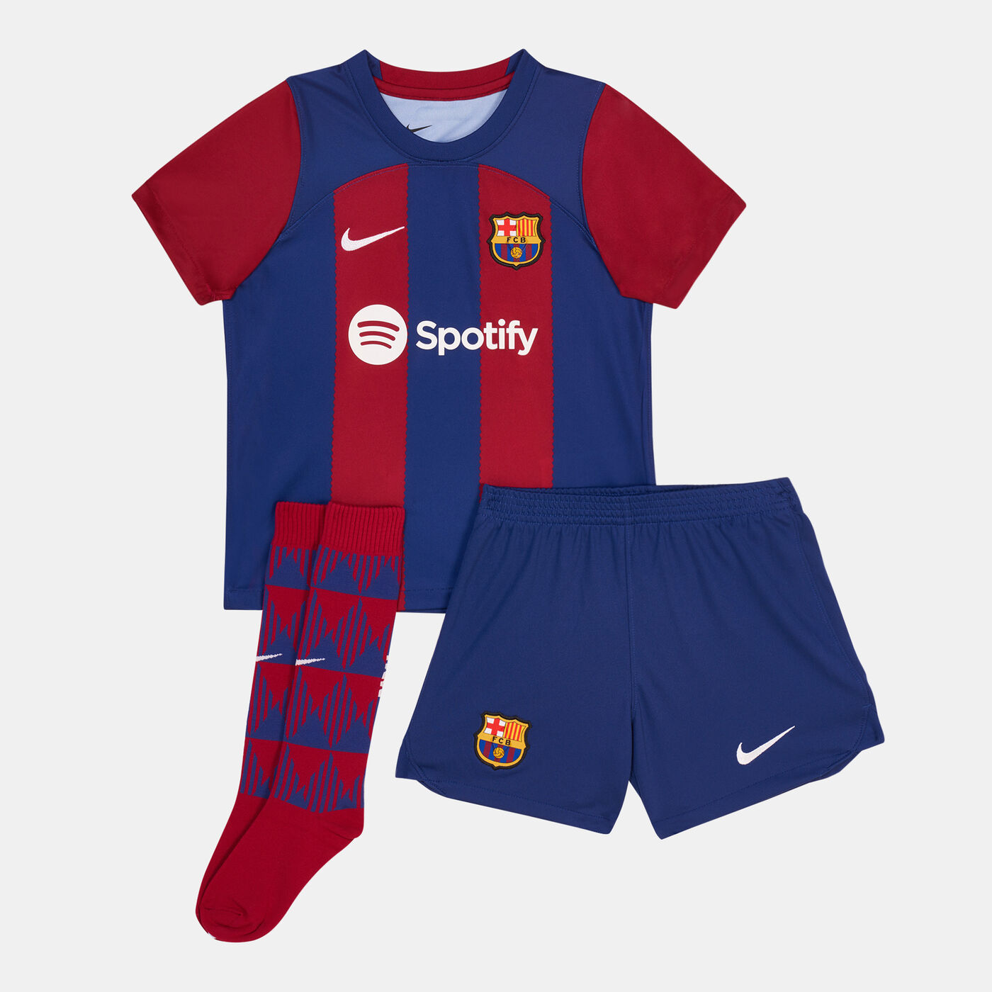 Kids' F.C. Barcelona Dri-FIT 3-Piece Football Home Kit (Younger Kids)