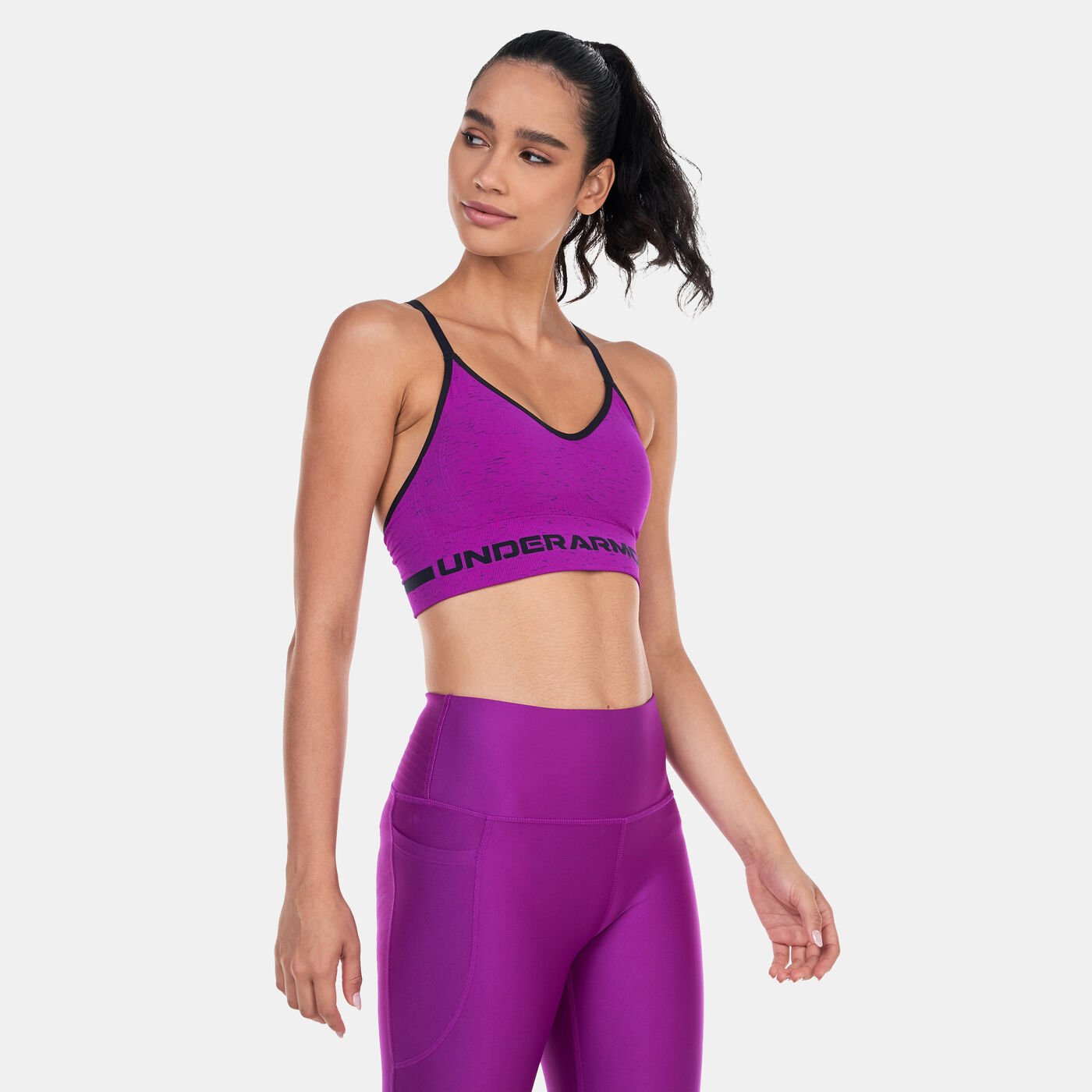 Women's Seamless Long Heather Sports Bra