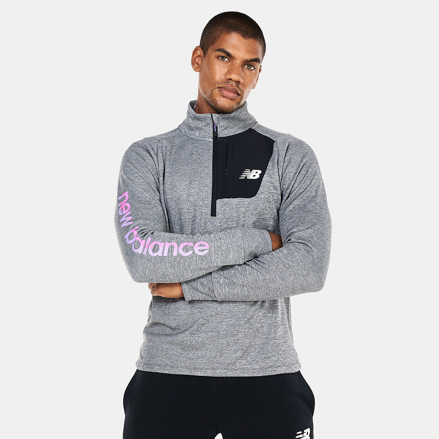 Men's Impact Run All-Terrain Running Half-Zip Top