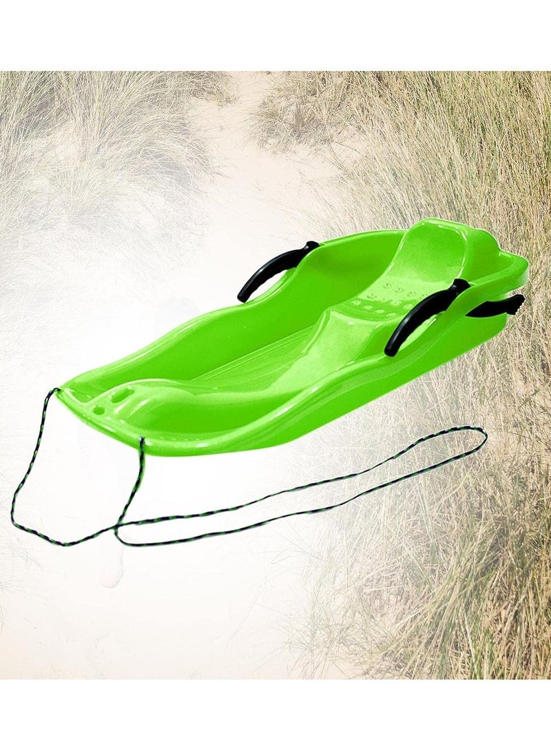 Adaptive Outdoor Adventure Green Plastic Skiing Board for Snow Grass and Sand