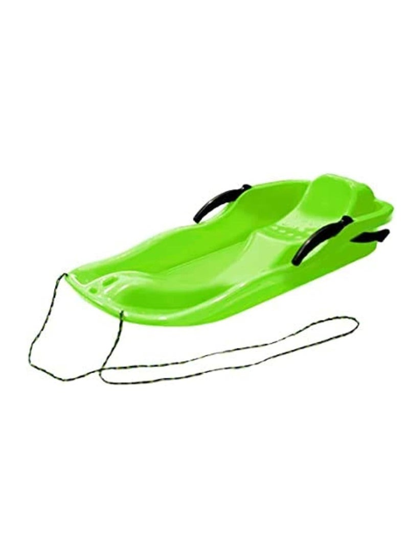 Adaptive Outdoor Adventure Green Plastic Skiing Board for Snow Grass and Sand